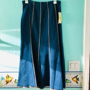 Reba Long Aline Denim Skirt Size M